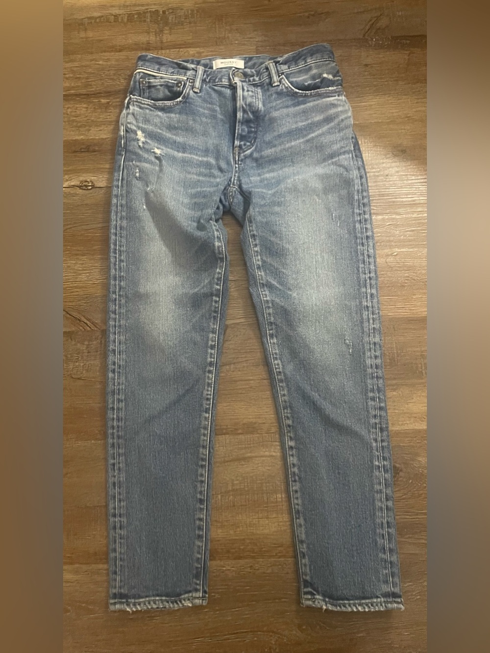 Moussy Vintage Jeans Women’s Size 25 Denim Distressed Blue Button Fly Straight - Picture 2 of 14